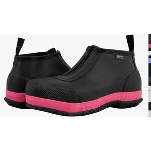 Bogs Overshoe Zip CT Waterproof Boots Black Orange Size 9 New Without Tags